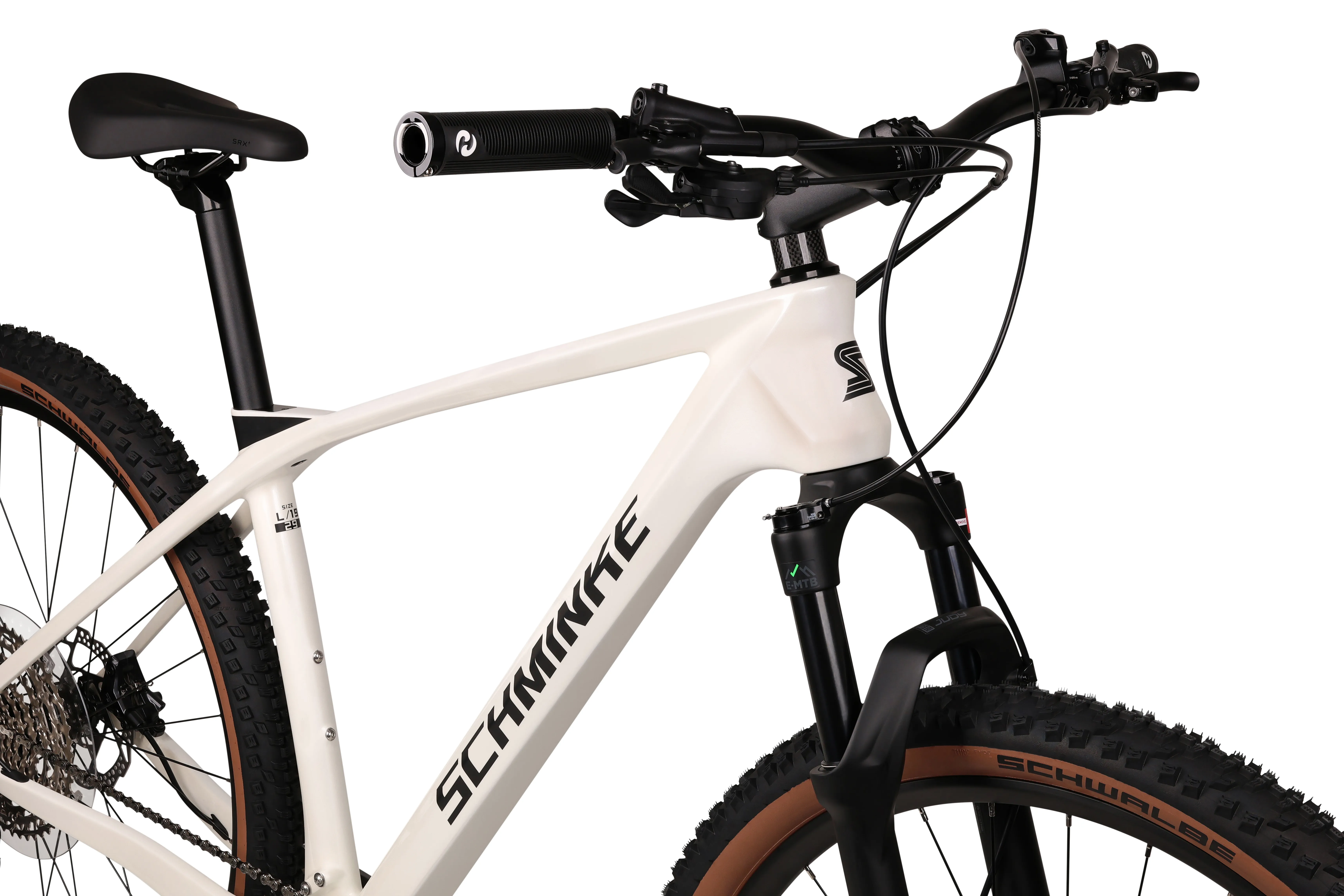 Bike SCHMINKE MHT150 29" MTB CARBON 15" DEORE 6100 1x12*Pearl-White glossy